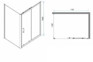 Душевой уголок RGW Passage PA-74B 110x110 профиль черный стекло прозрачное - 3