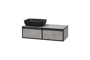 Тумба под раковину Brevita Stone 100 бетон (STO-01100-048П) - 3