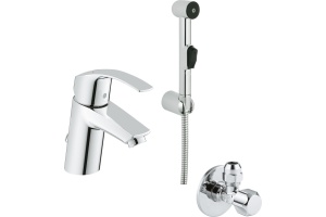 Смеситель Grohe Eurosmart New для раковины с гигиеническим душем 23124002