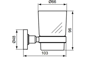 Стакан для зубных щеток Ideal Standard IOM хром - 2
