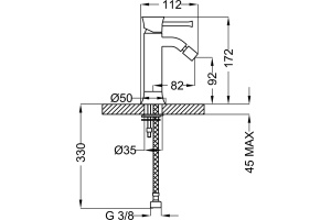 Смеситель Cezares Positano BSM1 01 W0 для биде - 2