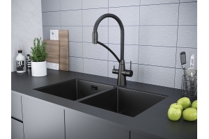 Смеситель для кухни Paulmark Siegen темный хром - 2