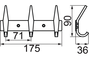 Крючок Veragio Gifortes VR.GFT-9073.CR хром - 2