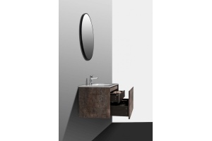 Тумба с раковиной Black&White Universell 100 темно-серая - 3