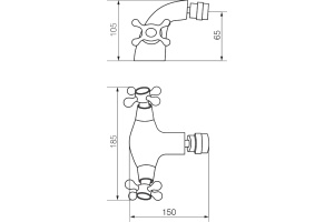 Смеситель Veragio Agatha VR.AGT-3720.CR для биде, хром - 2