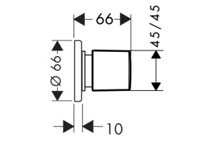 Вентиль Hansgrohe Metris 31677000 наружная часть - 2