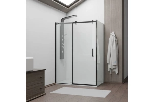 Душевой уголок RGW Tornado 150х90 черный стекло прозрачное