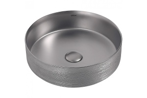 Накладная раковина Abber Bequem 40 серебро матовое