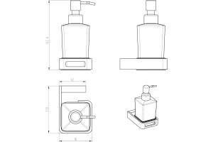 Дозатор Boheme Q 10957-G-B - 2