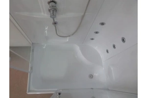 Душевая кабина Royal Bath BP 100х80 L с гидромассажем профиль белый стекло прозрачное - 3