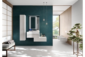 Комлпект мебели Aquaton Сакура 80 белый-светлое дерево