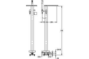 Смеситель Cezares Cascado F VDP 01 напольный - 2