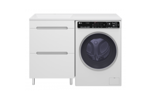 Тумба под стиральную машину Misty Байкал 55 белая глянцевая