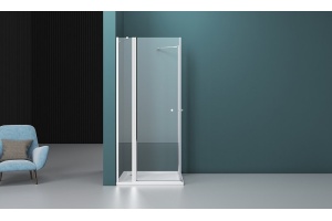 Душевой уголок BelBagno Etna 100х100 профиль хром стекло прозрачное - 3