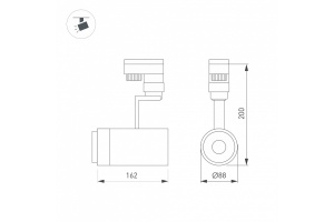 Трековый светодиодный светильник Arlight LGD-Zeus-2TR-R88-20W Warm3000 025947(1) - 3