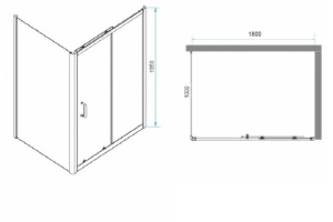 Душевой уголок RGW Passage PA-74 180x100 профиль хром стекло прозрачное - 3