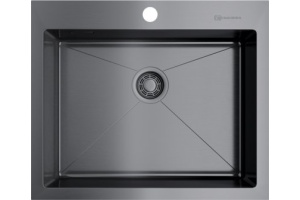 Мойка кухонная Omoikiri Akisame 59-GM 4973096 вороненая сталь