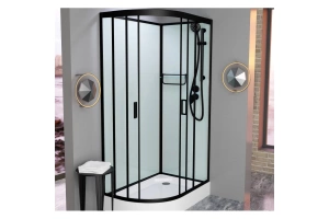 Душевая кабина Frank 120х80 правая черная стекло матовое - 3