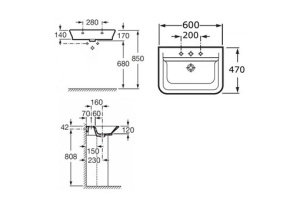 Раковина Roca Gap 327474000 60 см - 2