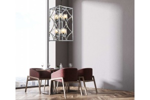 Подвесная люстра LUMINA DECO Quadrato LDP 1223-8 CHR - 2