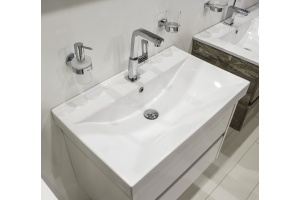 Тумба с раковиной Comforty Дублин 75 белый глянец - 3