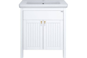 Тумба с раковиной Misty Адель 80 белая матовая