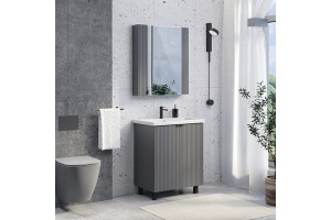 Тумба с раковиной Comforty Лима 70 антрацит - 2