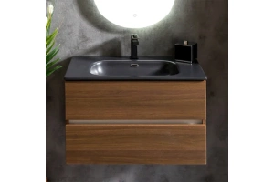 Тумба под раковину Armadi Art Vallessi 80 темное дерево