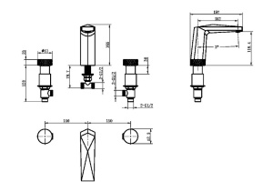 Смеситель для раковины Boheme Venturo черный - 2