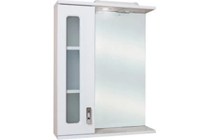 Зеркало-шкаф Onika Кристалл 58 L с подсветкой, белый (205817)