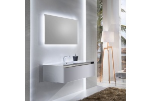 Комплект мебели Sanvit Кубэ-1 90 белый глянец