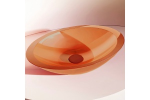 Накладная раковина Abber Kristall 60 оранжевая
