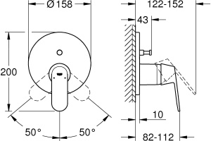 Смеситель Grohe Cosmopolitan 24045000 для ванны с душем - 2