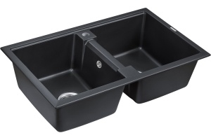Мойка кухонная Paulmark Zwilling 81 черный матовый - 3