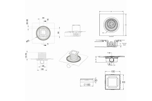 Душевой трап Berges Zentrum Norma 10х10 хром глянцевый - 2