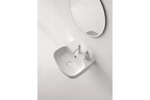 Kerasan Nolita Раковина подвесная/накладная 50х45 см, с 1 отв под смеситель, цвет белый глянцевый - 2