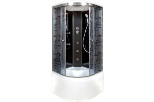 Душевая кабина DETO BM4590GMBLACK с высоким поддоном, с сиденьем