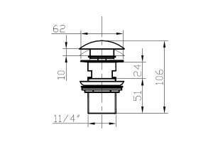 Донный клапан Bronze de Luxe Орнамент click-clack Бронза, 21989 - 2