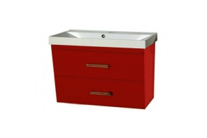 Тумба под раковину Misty Онтарио 60 красная глянцевая