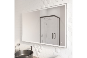 Зеркало DIWO Дмитров 120 с подсветкой светодиодной, сенсорный выключатель, прямоугольное, настенное