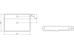Раковина накладная Excellent Rima 2.0 60 белый - 3