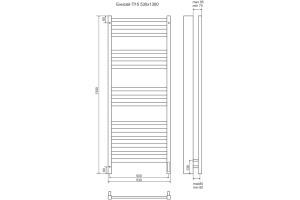 Электрический полотенцесушитель Terminus Енисей П15 500х1300 Хром - 3