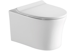 Унитаз подвесной SantiLine SL-5006 безободковый, с микролифтом