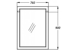 Зеркало Opadiris Омега 75 слоновая кость - 3