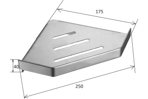 Полка Boheme New Venturo 10318-GM угловая, gun metal - 2