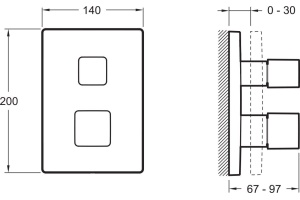 Термостат Jacob Delafon Square E98729-CP для душа - 2