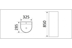 Раковина напольная CeramaLux N 32.5 см белый (PB1017) - 3