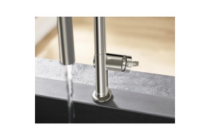 72800800 HG M54 Talis 210 смеситель для кухни с вытяжным душем сталь - 2