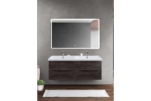 Комплект мебели BelBagno Marino-Cer 120 с двумя чашами темное дерево