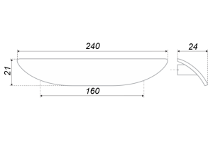 Ручка для мебели Cezares Skyline 24 см хром (RS155HCP.4/160) - 3